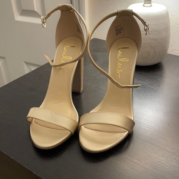 Lulus Shoes - Gold Sandal Heels